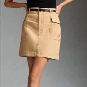 Anthropologie Tan Mini Skirt